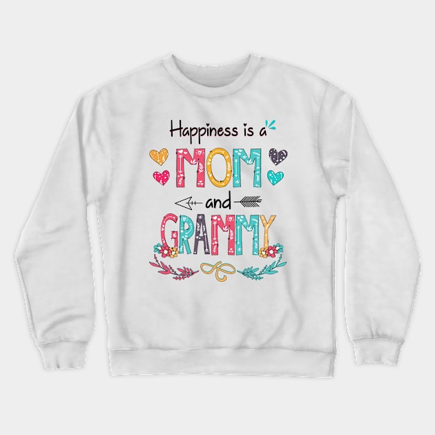 Happiness Is A Mom And Grammy Wildflower Happy Mother's Day Crewneck Sweatshirt by KIMIKA
